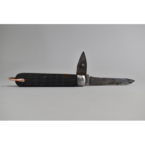 81 - A Vintage Two Blade Folding Pocket Knife with Stag Horn Scale