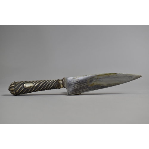 90 - An Argentinean Gaucho Knife with Silver Plated handle and Scabbard Blade Inscribed Tandil Industria,... 