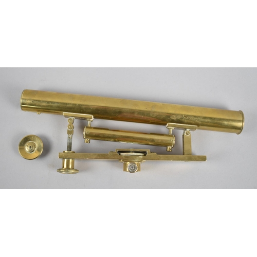 94 - An Early 20th Century Lacquered Brass Surveyors Level by Bleuler, 26cms Long