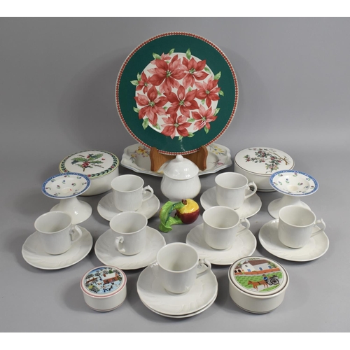 377 - A Collection of Various Villeroy and Boch to Comprise Tea Set, Plates, Candle Holder etc