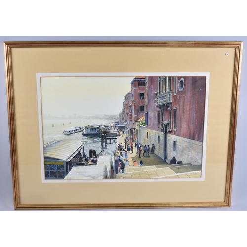 379 - Robert A Fraser, Watercolour, Venice, Framed and Glazed, 50x34cm