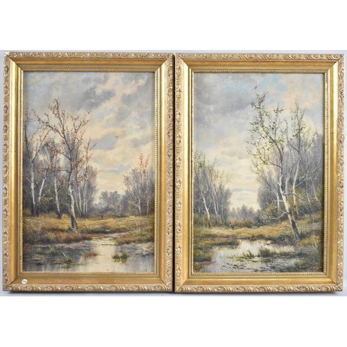 385 - Two Gilt Framed Oil on Canvas, Signed S Williams, Rural Scenes, 20x30cm