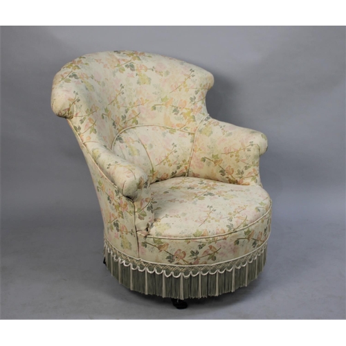 497 - An Early/Mid 20th Century Circular Seated Ladies Tub Armchair