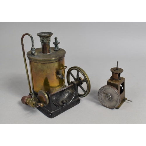 68 - A Late 19th/Early 20th Century Brass Model of a Piston Steam Engine together with Model of Engineeri... 