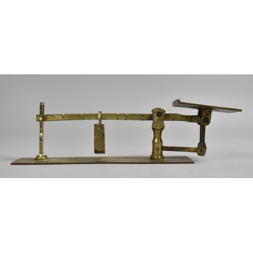 76 - A Late 19th/Early 20th Century Brass Postal Beam Balance by Mordan and Co, 15cms Long