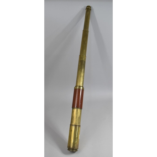 94 - A 19th Century Brass Three Drawer Telescope Inscribed G Wilson, London, Improved Day or Night, Slidi... 