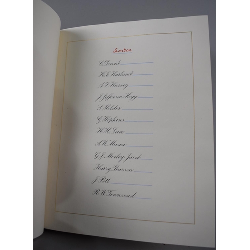37 - A Bound Commemorative Vellum and Paper Bound Document Celebrating the Retirement of The Bishop of Lo... 