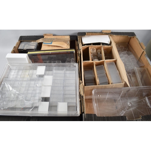 541 - Two Boxes Containing Plastic Sample Cases etc