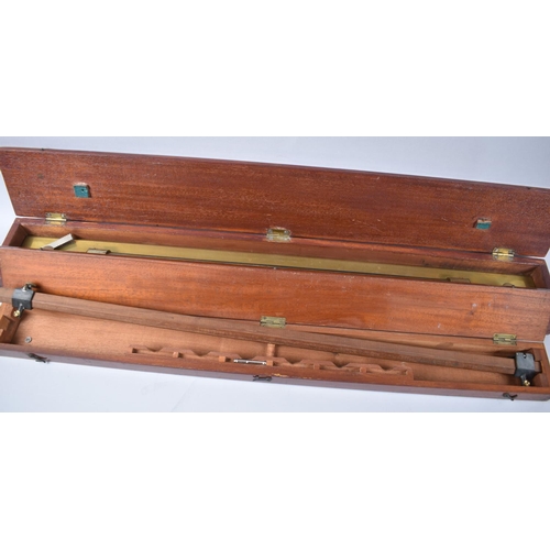 8 - A Late 19th/Early 20th Century Mahogany Cased Beam Compass, MKII, 26