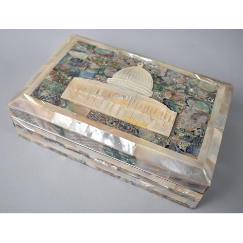 19 - A Novelty Mother of Pearl Mounted Box, 