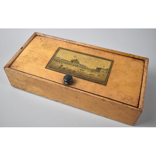 2 - A Late 19th Century Mauchline Ware Box with Hinged Lid, 22.5cms Wide