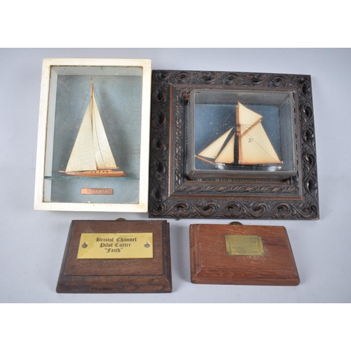 119 - Two Framed Models of Sailing Boats, Bristol Channel Pilot Cutter 'Faith' and Yacht 