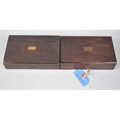 161 - Two Late 19th/Early 20th Century Mahogany Cased Drawing Sets