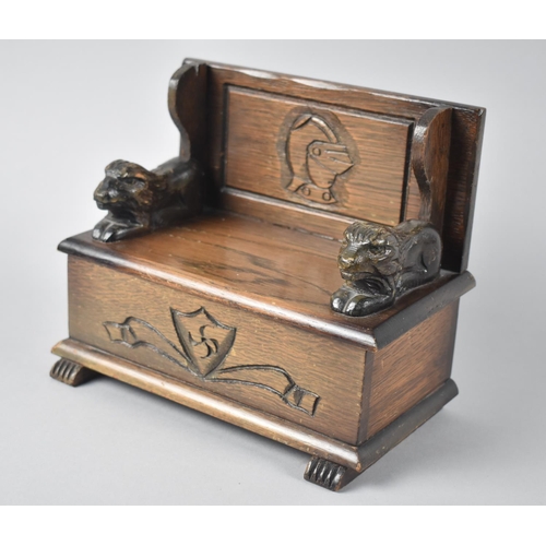 17 - A Mid 20th Century Thorens Novelty Musical Box in the Form of a Monks Bench, Playing Overture of Wil... 