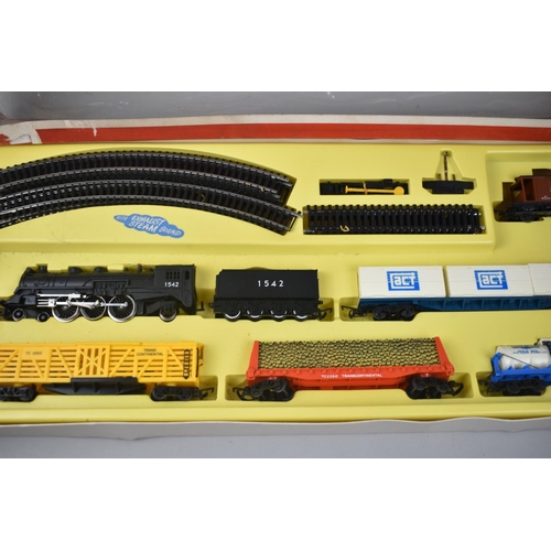 189 - A Boxed Hornby Railways Train Set, RS102 Express Freighter with Smoke and Exhaust Steam Sound