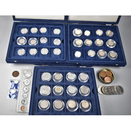 248 - A Collection of Various British Coins to Comprise Commemorative Crowns, Ironbridge Silver 3d, One Pe... 