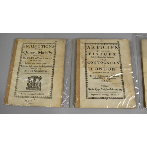 115 - A Collection of 16th and 17th Century Printed Documents, Injunctions Given by The Queen's Majesty Co... 