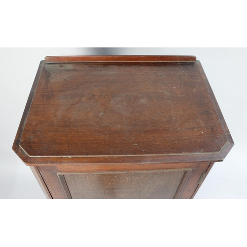 117 - A Late 19th /Early 20th Century Mahogany Side Cabinet with Panelled Door to Shelved Interior, Base D... 