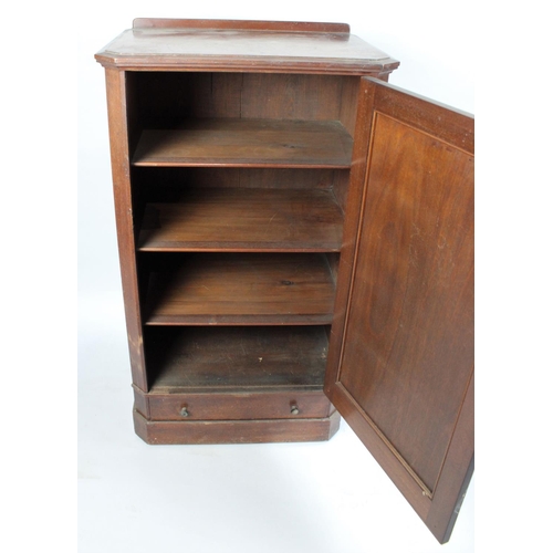 117 - A Late 19th /Early 20th Century Mahogany Side Cabinet with Panelled Door to Shelved Interior, Base D... 