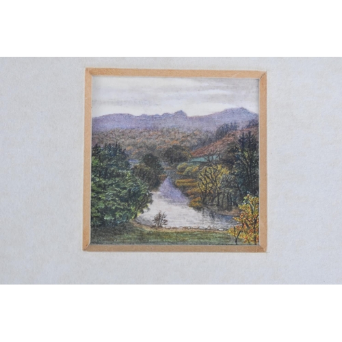 149 - A Pair of Framed Miniature Paintings by Vivien Mallett, Both 3cm Square