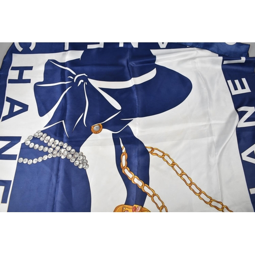 160 - A Replica Faux Silk Scarf in the Manner of Chanel