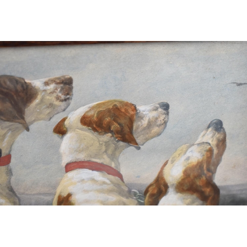 173 - A Set of Four Oak Framed Watercolours of Sporting Hounds and Dogs, After Maud Earl, Unsigned