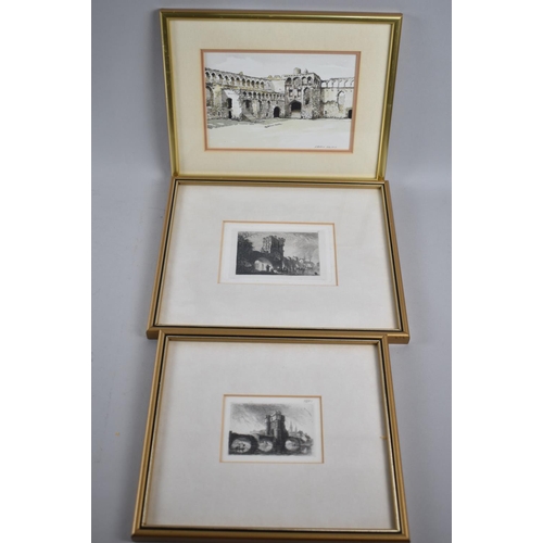 176 - Three Framed Miniatures by Rev E P Owen and Leon Olin