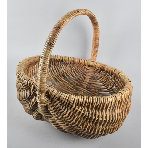 179 - A Vintage Wicker Shopping Basket, 40cm wide