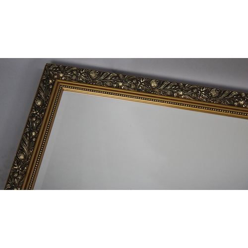 236 - A Large Modern Gilt Framed Rectangular Wall Mirror, 112cm x 87cm