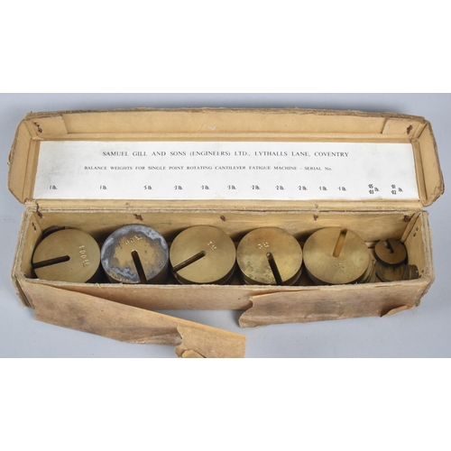 29 - A Set of Balance Weights For Single Point Rotating Cantilever Fatigue Machine, Original Cardboard Bo... 