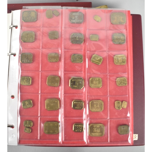 60 - A Karat Ring Binder Containing Large Collection of Mainly Brass 19th Century Scale Weights, Coin Wei... 