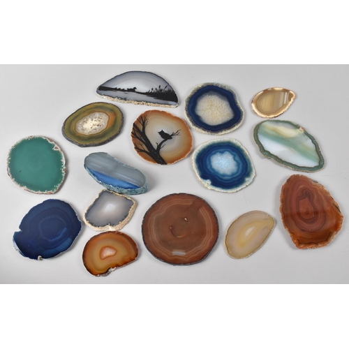 58 - A Collection of Various Mineral and Stone Slices, Agate Etc