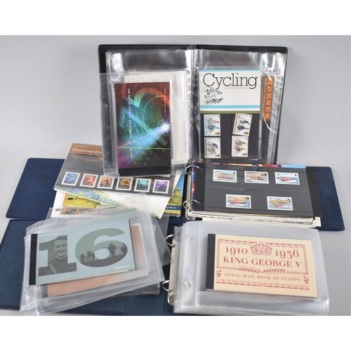 191 - A Collection of Three Ring Binders Containing Commemorative Books of Stamps Etc