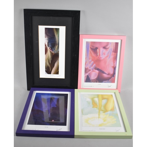 192 - A Collection of Five Various Framed Limited Edition Photographs Signed Draven