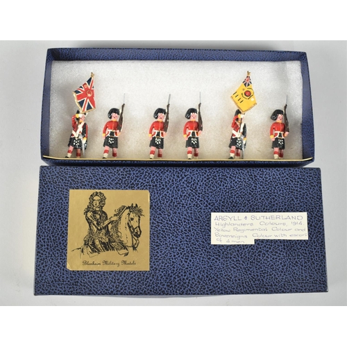 196 - A Blenheim Military Model Set, Hand Painted Metal Soldiers from Argyle and Sutherland Highlanders