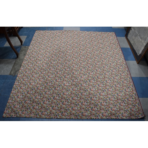 332 - A Herringbone Patterned Multicoloured Throw, 130x150 approx