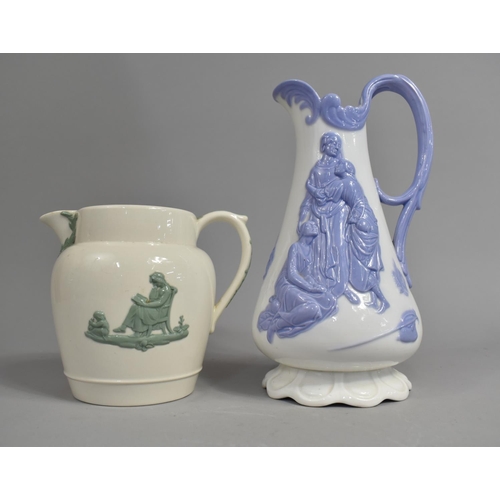 353 - A Late 19th Century Samuel Alcock & Co Relief Jug of Gothic Form, Naomi and Her Daughter-in-law, 26c... 