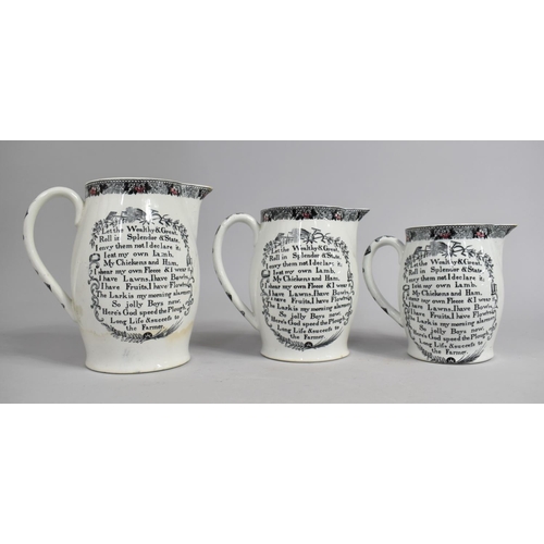 357 - A Set of Three Graduated Late 19th Century God Speed the Plough - 