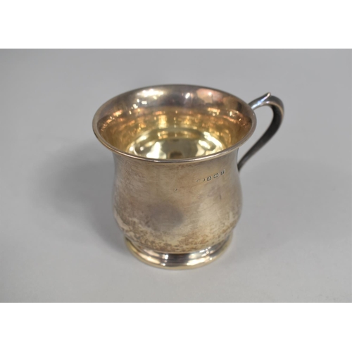 374 - A Silver Tankard, Birmingham Hallmark, 113g and 7.5cm high