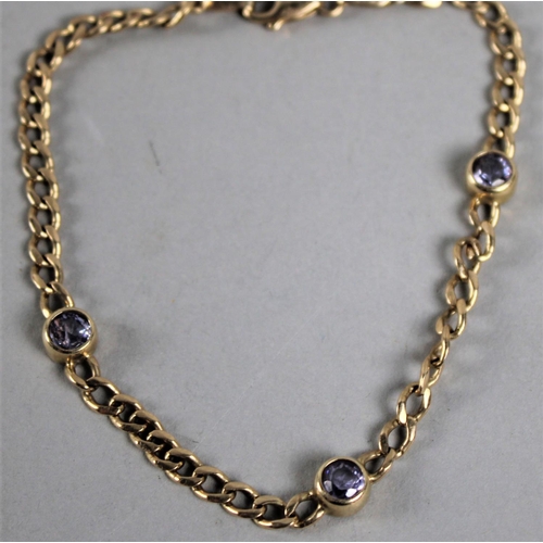 396 - A Mexican Gold Bracelet, Stamped 14k to Clasp, 6g