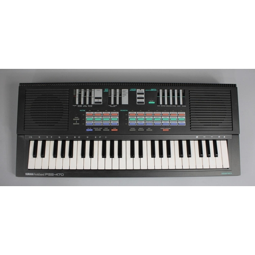 432 - A Yamaha PSS-470 Keyboard Synthesiser (Working), Together With Power Cable