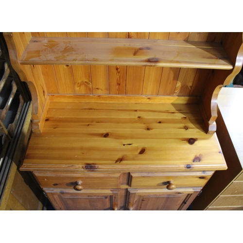 443 - A Late 20th Century Pine Two Drawer Kitchen Dresser, 90cms Wide