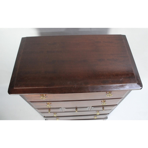 447 - A Stag Mahogany Bedroom Chest of Three Short and Four Long Drawers, 82cms Wide