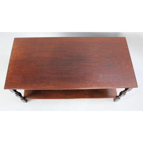 458 - A Mid 20th Century Oak Two Tier Rectangular Coffee Table, 96x46cms