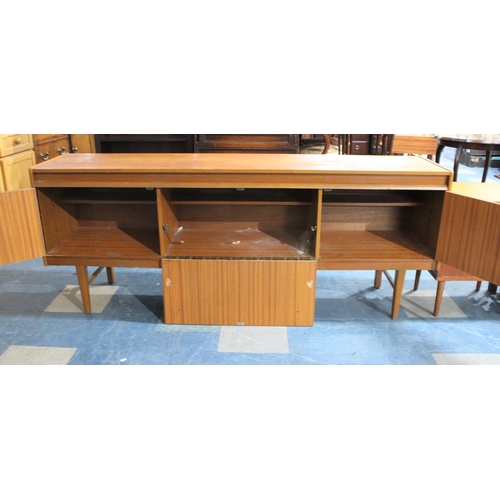 465 - A 1970s Stained Teak Sideboard, 183cms Wide