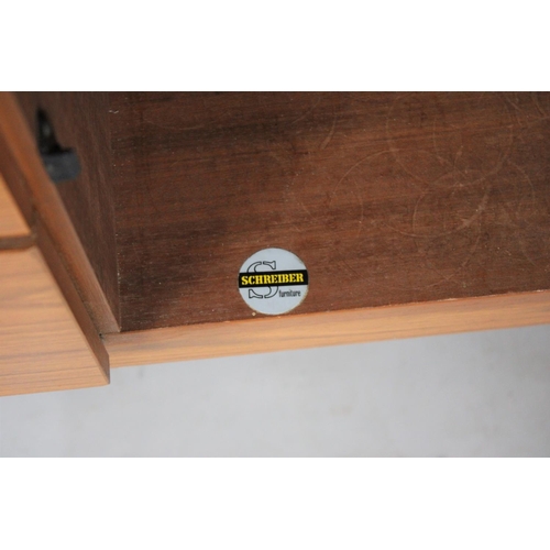 471 - A 1970s Sideboard with Three Centre Drawers, 152cms Wide