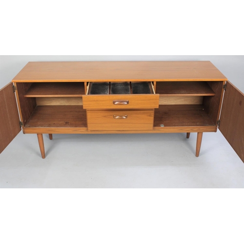 471 - A 1970s Sideboard with Three Centre Drawers, 152cms Wide