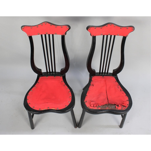 480 - A Pair of Mid 20th Century Lyre Back Side Chairs