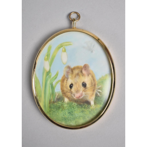 7 - A Modern Brass Miniature Painting, 