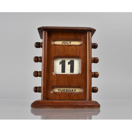 48 - A Late Victorian/Edwardian Desktop Perpetual Calendar, 12cms Wide, 16.5cms High